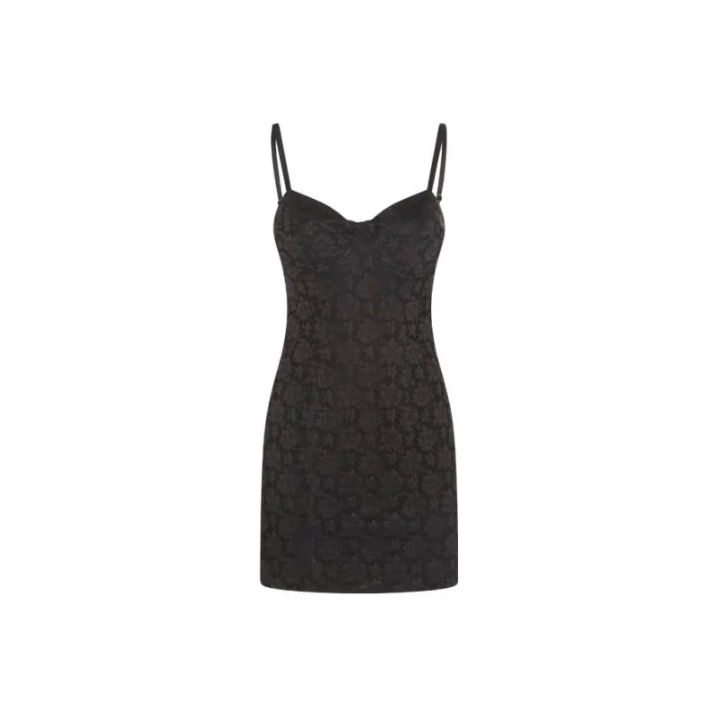 Rotate Floral Jacquard Stretch Mini Dress-0