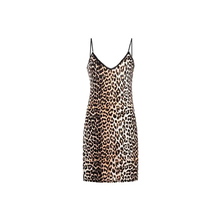 GANNI Sleeveless Dresses Women's Brown-0