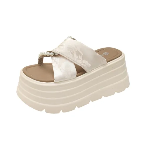 AJPAP PU Polyurethane Cut Out Woven Slip Resistant Odor Resistant Abrasion Resistant Quick Dry Slide Slippers Women's