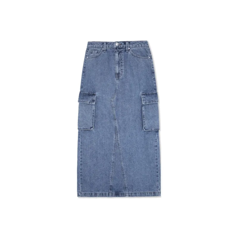 GUESS Denim Long Skirt Women's Denim Blue-0