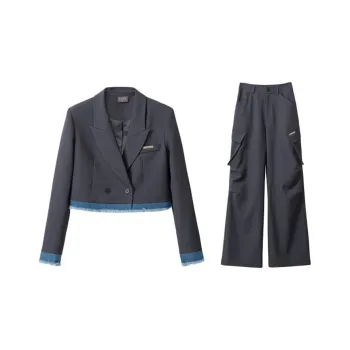 RA&RN Business Suits Women's Gray Blue