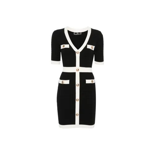 Elisabetta Franchi Monogram-jacquard Mini Dress