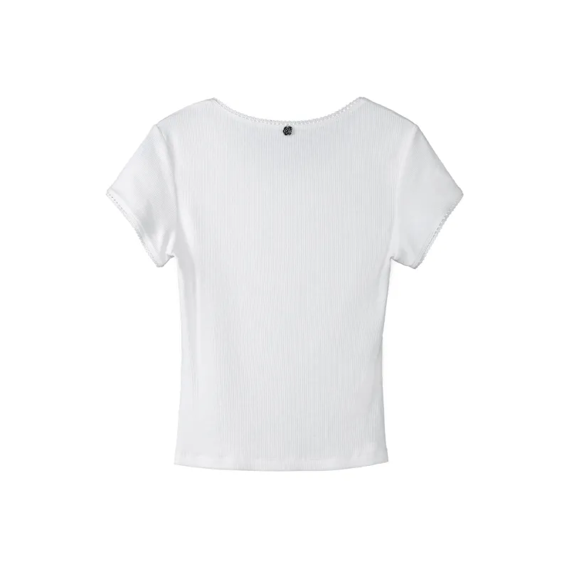 Fstudio Korean Style Thin Crew Neck Versatile Minimalist Style Short Sleeved T Shirts Women's-2