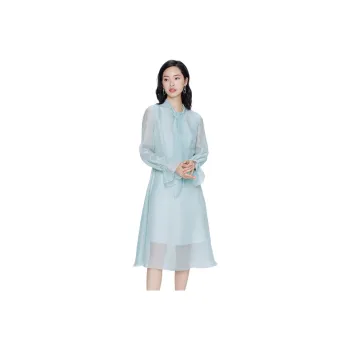 BBLLUUEE Long Sleeved Dress Women's Ice Green