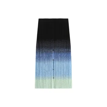 Cubic Knit Long Skirts Women's