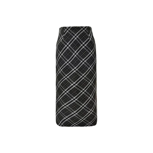 MKBY Knit Long Skirts Women's Plaid