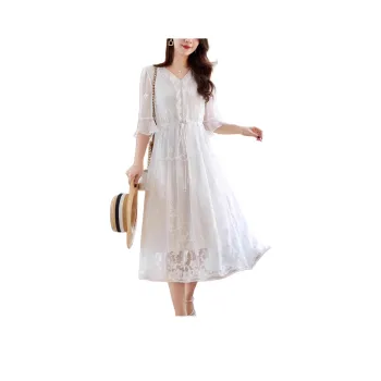 Yi Mengyuan Silk Long Sleeved Dress Women's