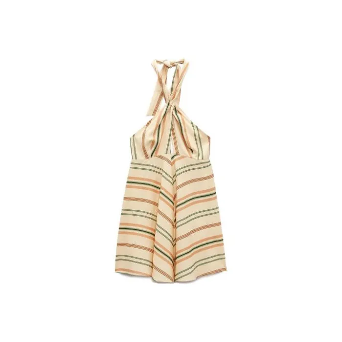 ZARA Sleeveless Dresses Women's Cream-0