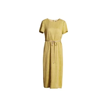 ROEYSHOUSE Short Sleeved Dresses Women's Yellow
