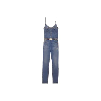 GUESS Skinny Denim Jumpsuit Jumpsuit Women's Blue