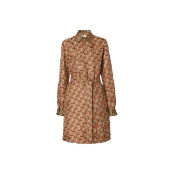 Burberry Long Sleeved Dresses Women's Honeys Beige