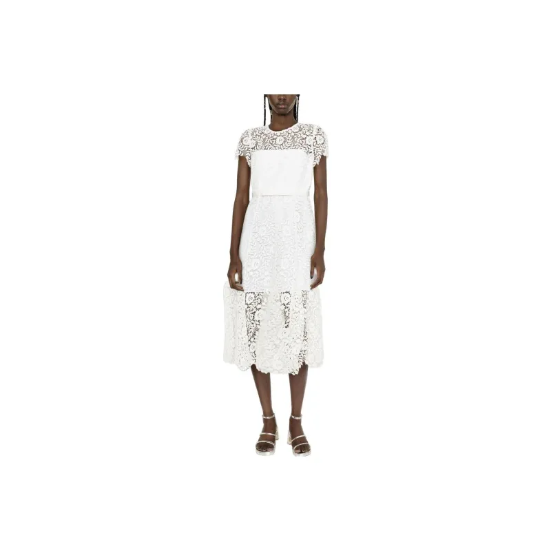 Self portrait Floral Lace Midi Dress-0