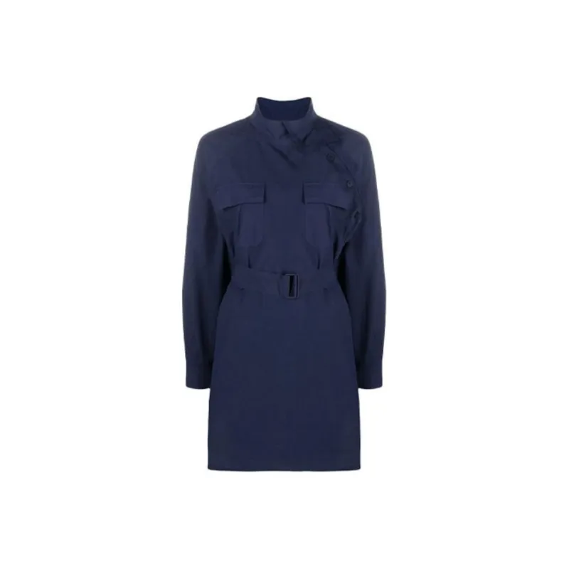 KENZO Long Sleeved Dresses Women's Blue-0
