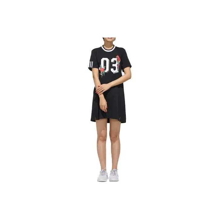Adidas Neo Short Sleeved Dresses Women's Black-0