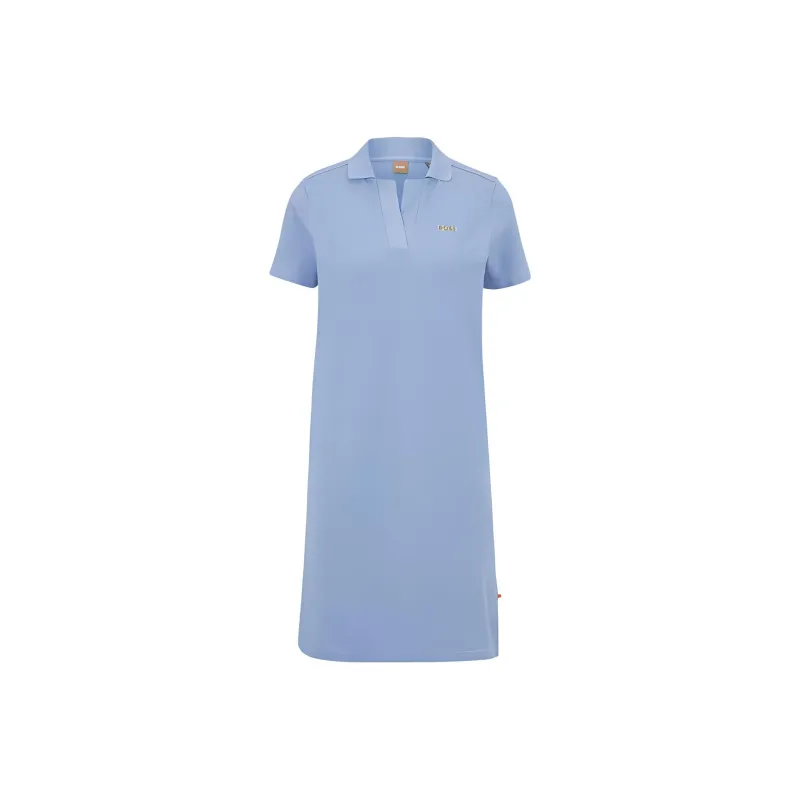 HUGO BOSS Short Sleeved Dress Women's Sky Blue-0