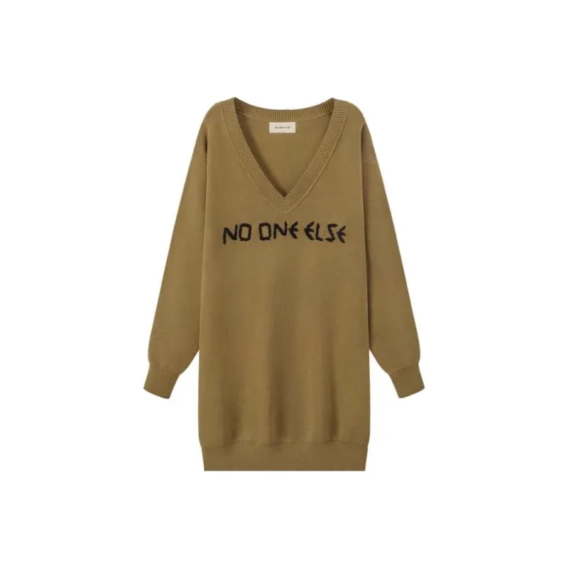 NO ONE ELSE Long Sleeved Dresses Women's Mustard Green-0