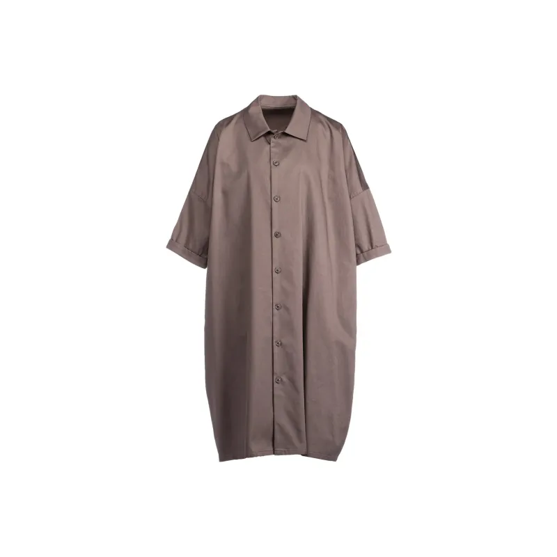 Yohji Yamamoto Short-sleeved Shirtdress-0