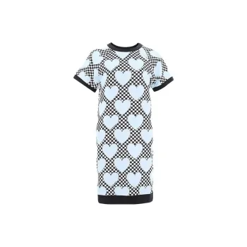 MOSCHINO Short Sleeved Dresses Women's Blue