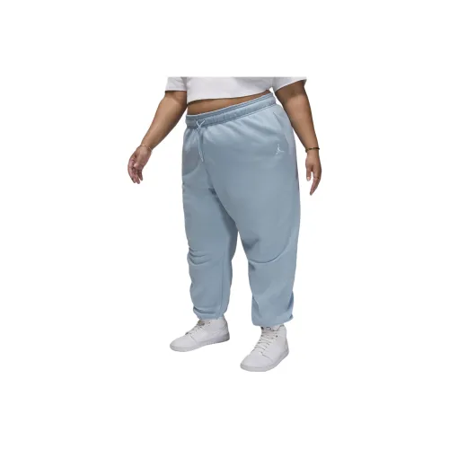 Jordan Brooklyn Fleece Knitted Sports Pants Women's Blue Gray
