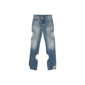 OFF WHITE Meteor Cut Out Detailed Jeans