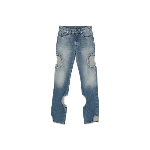 OFF WHITE Meteor Cut Out Detailed Jeans