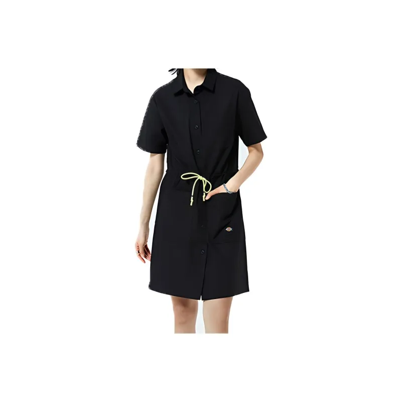 Dickies Short Sleeved Dresses Women's Black-0
