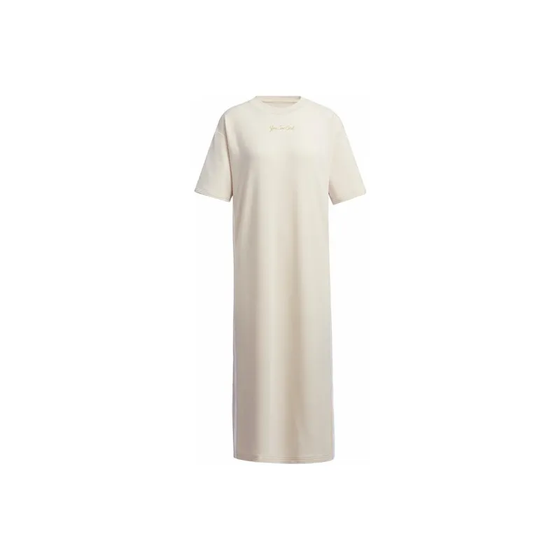 Adidas Neo Short Sleeved Dress Women's Ivory White-0