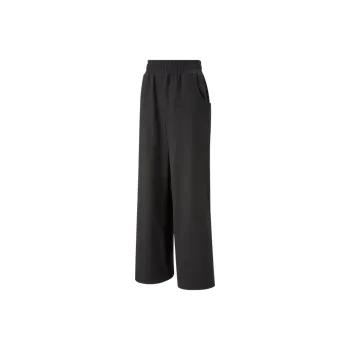 PUMA INFUSE INFUSE Wide Leg Pants DK Knitted Sports Pants Women's Black