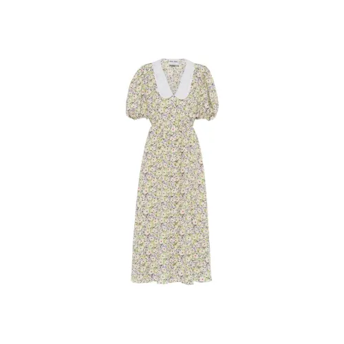 MIU MIU Short Sleeved Dress Women's Yellow