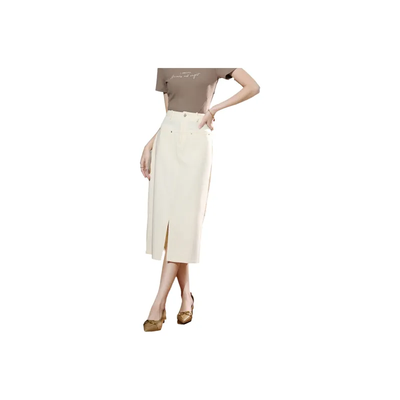 SMEN Denim Long Skirts Women's-9