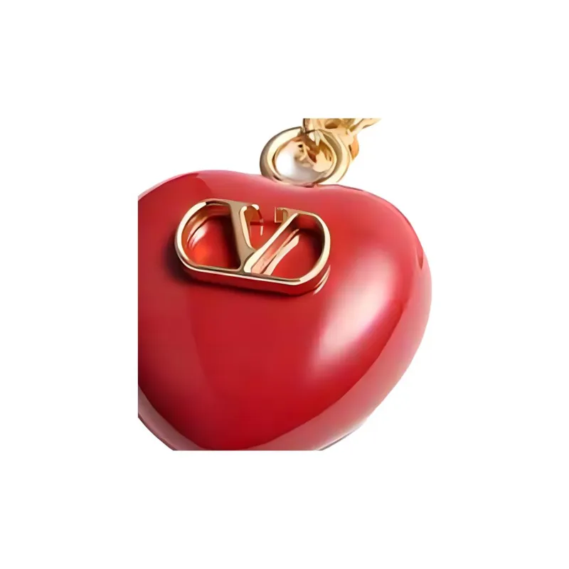 Valentino Enamel Bag Charm Bag Accessory Women's Yellow & Red-3