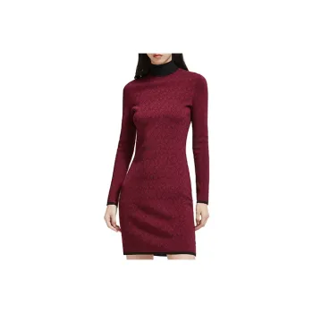 MICHAEL KORS Long Sleeved Dresses Women's Burgundy