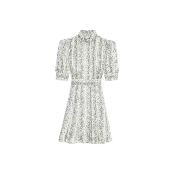 Sandro Short-Sleeved Dresses Women's Black White
