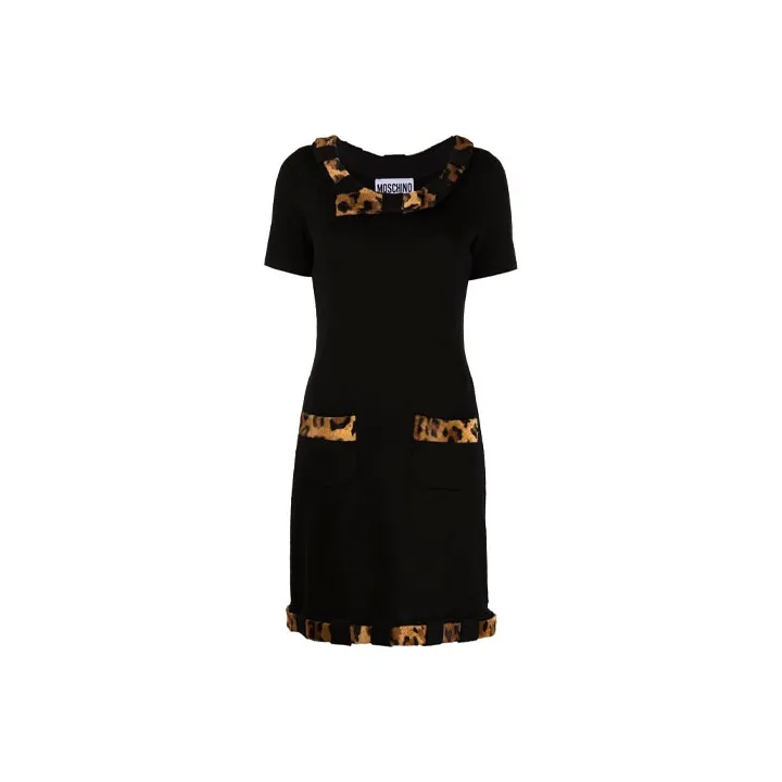 MOSCHINO Short-Sleeved Dresses Women's Black-0