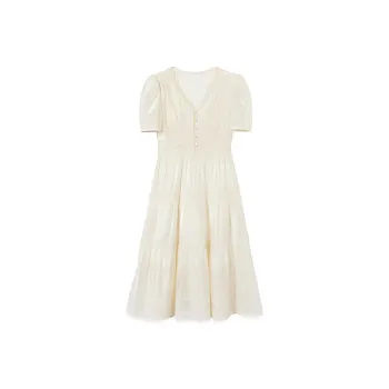 ITIB X IEM Co-brand Short-Sleeved Dresses Women's White