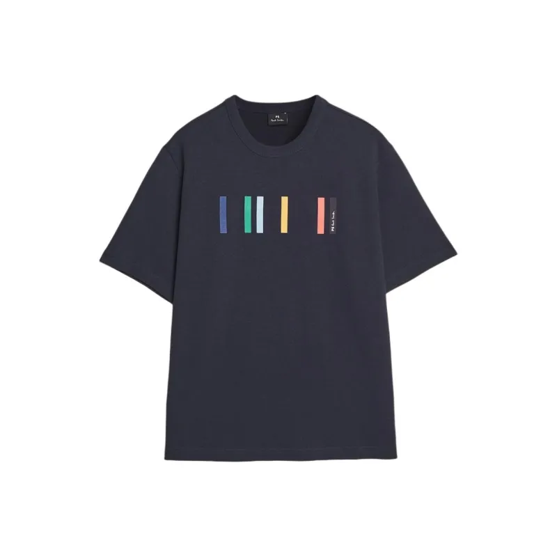 Paul Smith Artist stripe Detailed T shirt-0