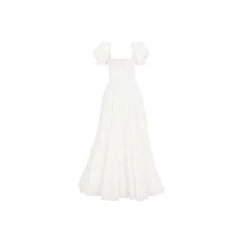 Selkie Collection SS24 Short Sleeved Dress Women's Ivory White