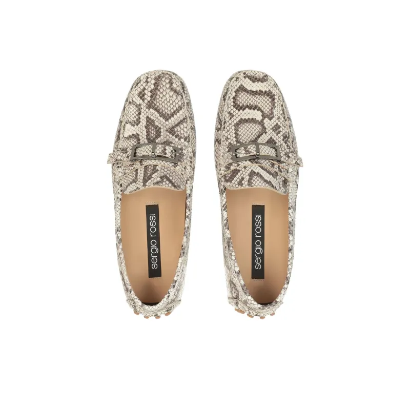 SERGIO ROSSI Sr Nora Gommino Loafers Men's Greige-2