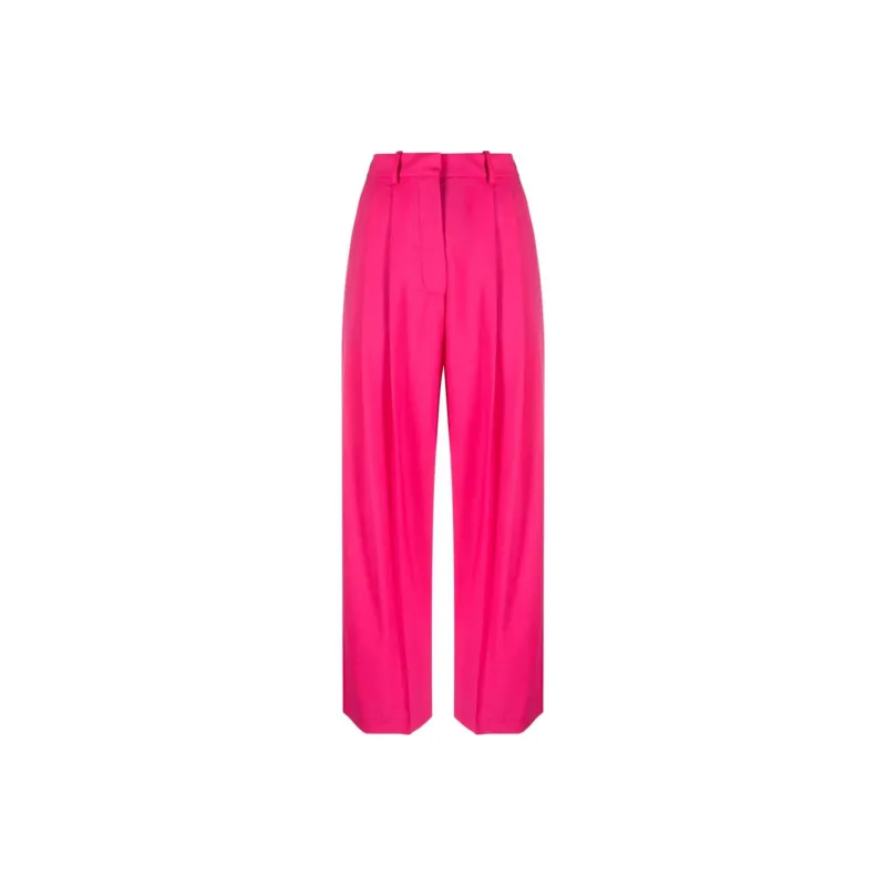 Alysi Pleat Detailed Straight Leg Trousers-0