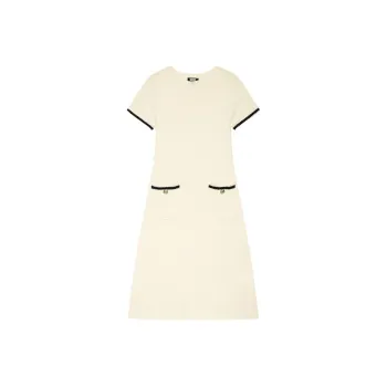 DKNY Short Sleeved Dress Women's Beige
