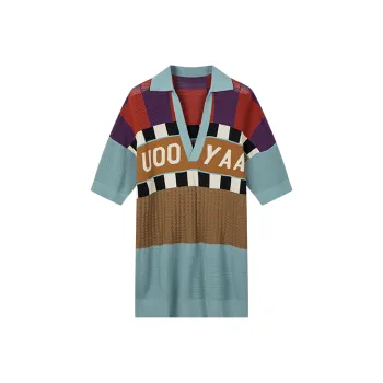 UOOYAA Dad'S Polo Shirt Collection Short-Sleeved Dresses Women's Multicolor