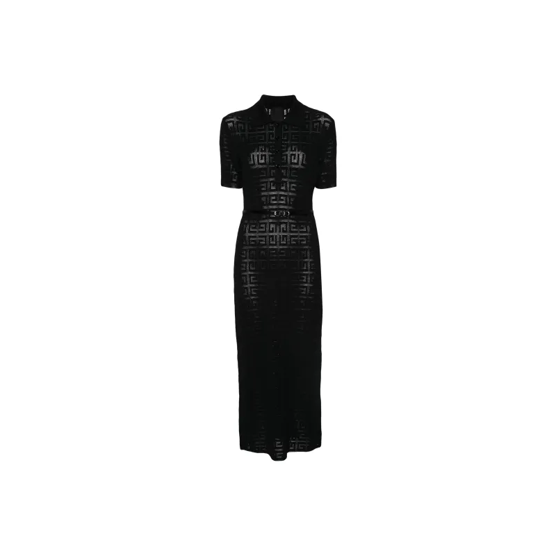 Givenchy Voyou 4G Jacquard Polo Dress-0