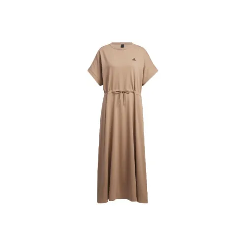 Adidas Short Sleeved Dresses Women's Brown