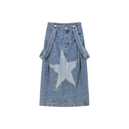 CHUU Sleeveless Dresses Women's Denim Blue