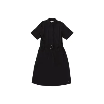 Tommy Hilfiger SMD AF FLUID UTLTY MIDI SS DRE Short Sleeved Dresses Women's Black