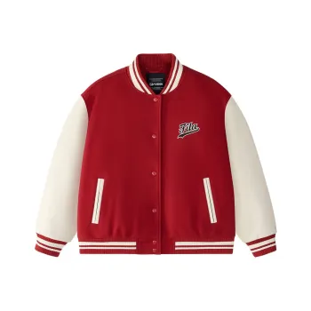 FILA FUSION Puffer Jacket Women's Mysterious Red Sandalwood