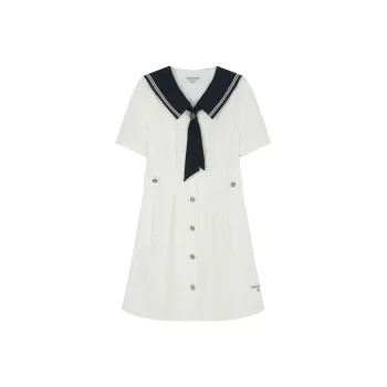 Teenie Weenie Short Sleeved Dresses Women's White