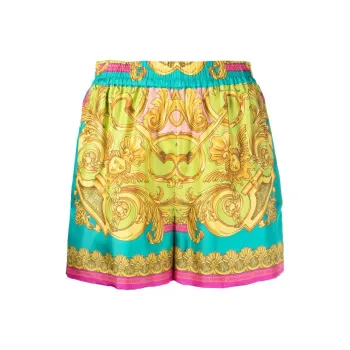 VERSACE Allover Baroque Printed Shorts