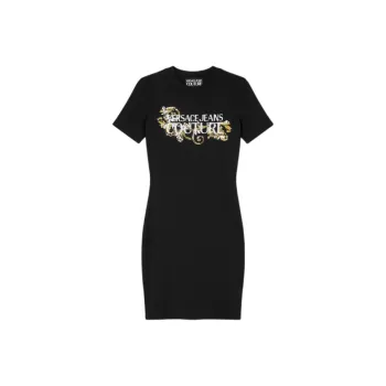 VERSACE Crystal Outline Barocco Mini Dress