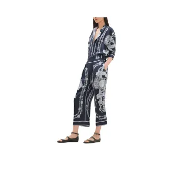 HERMES Casual Pants Women's Blue